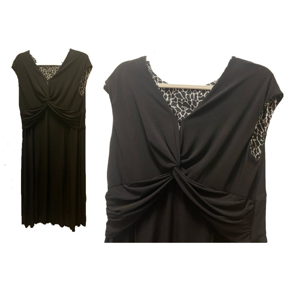 Perception New York Black Dress with Wrap Size 18